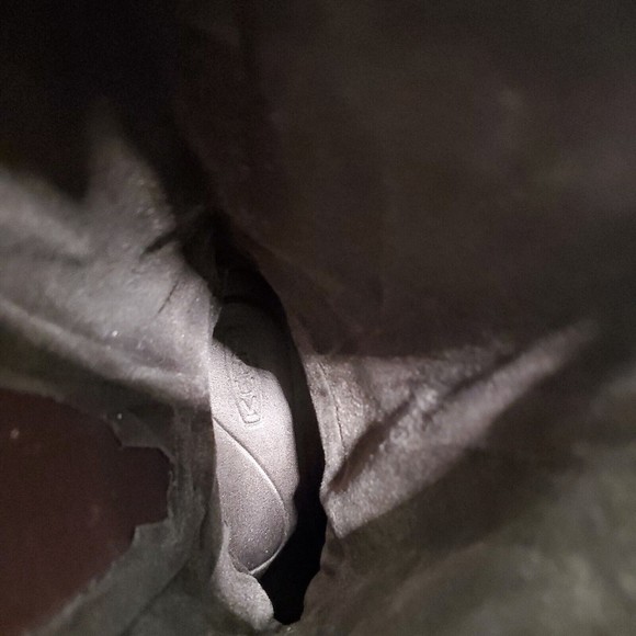 Keen Akita Wedge Slouchy Boots Mid Calf Pull On Mauve Leather Women's 10/40.5 - Picture 15 of 16